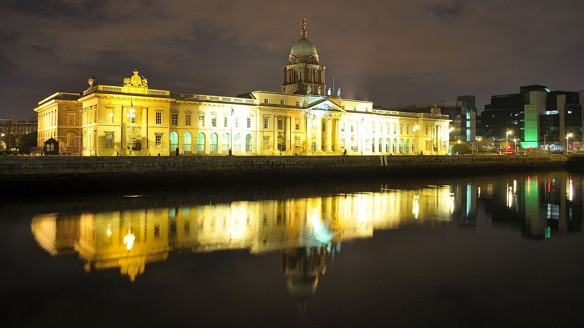 Side of River Liffey, Dublin, Ireland