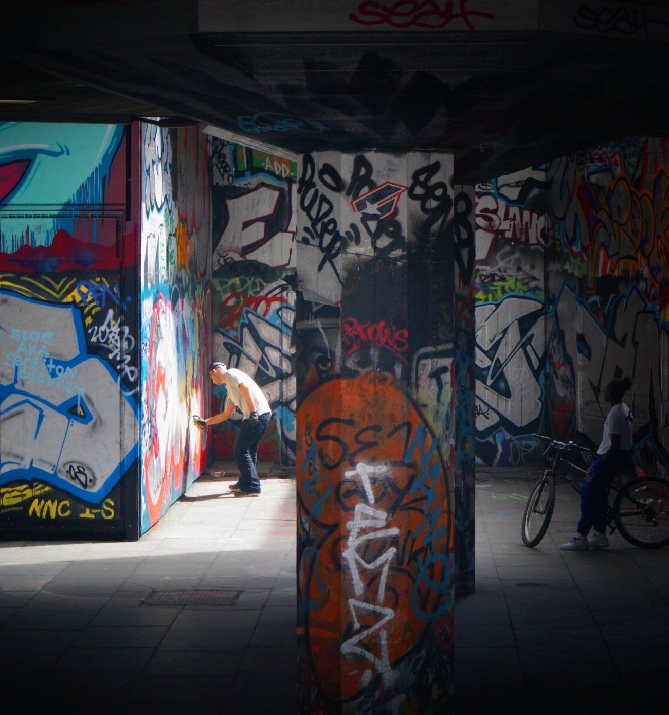 South Bank skate space in London, United Kingdom
