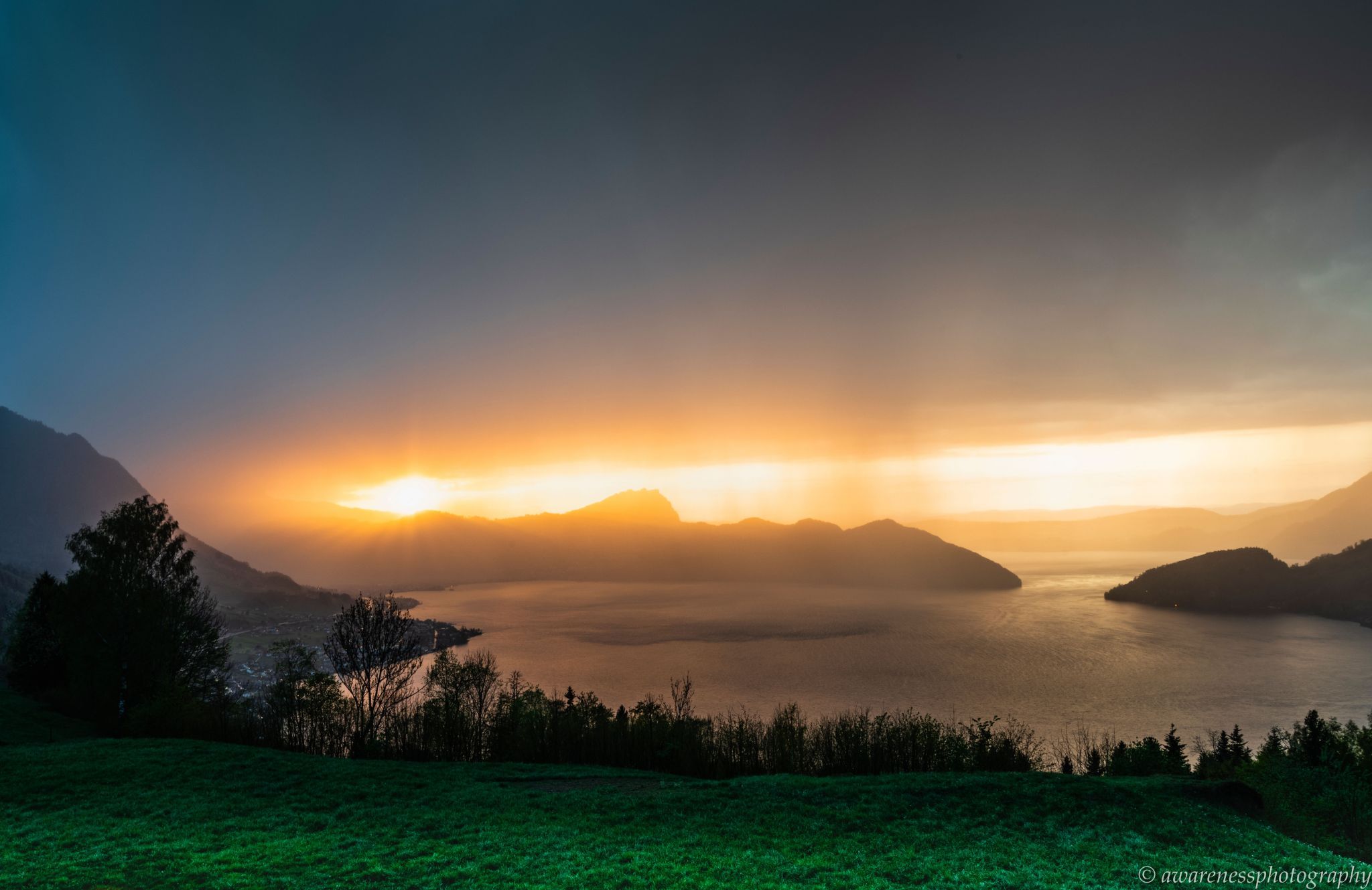 Storm over Lake Lucerne, Switzerland