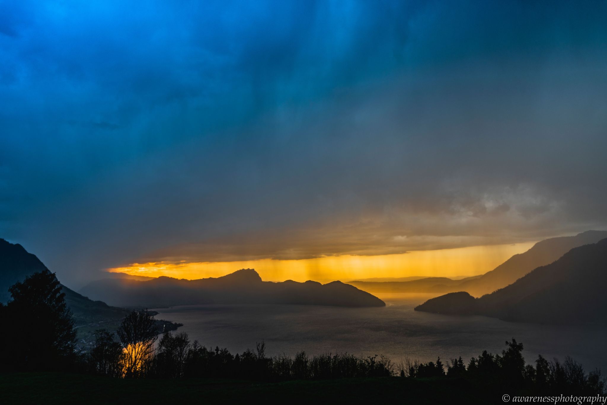 Storm over Lake Lucerne, Switzerland