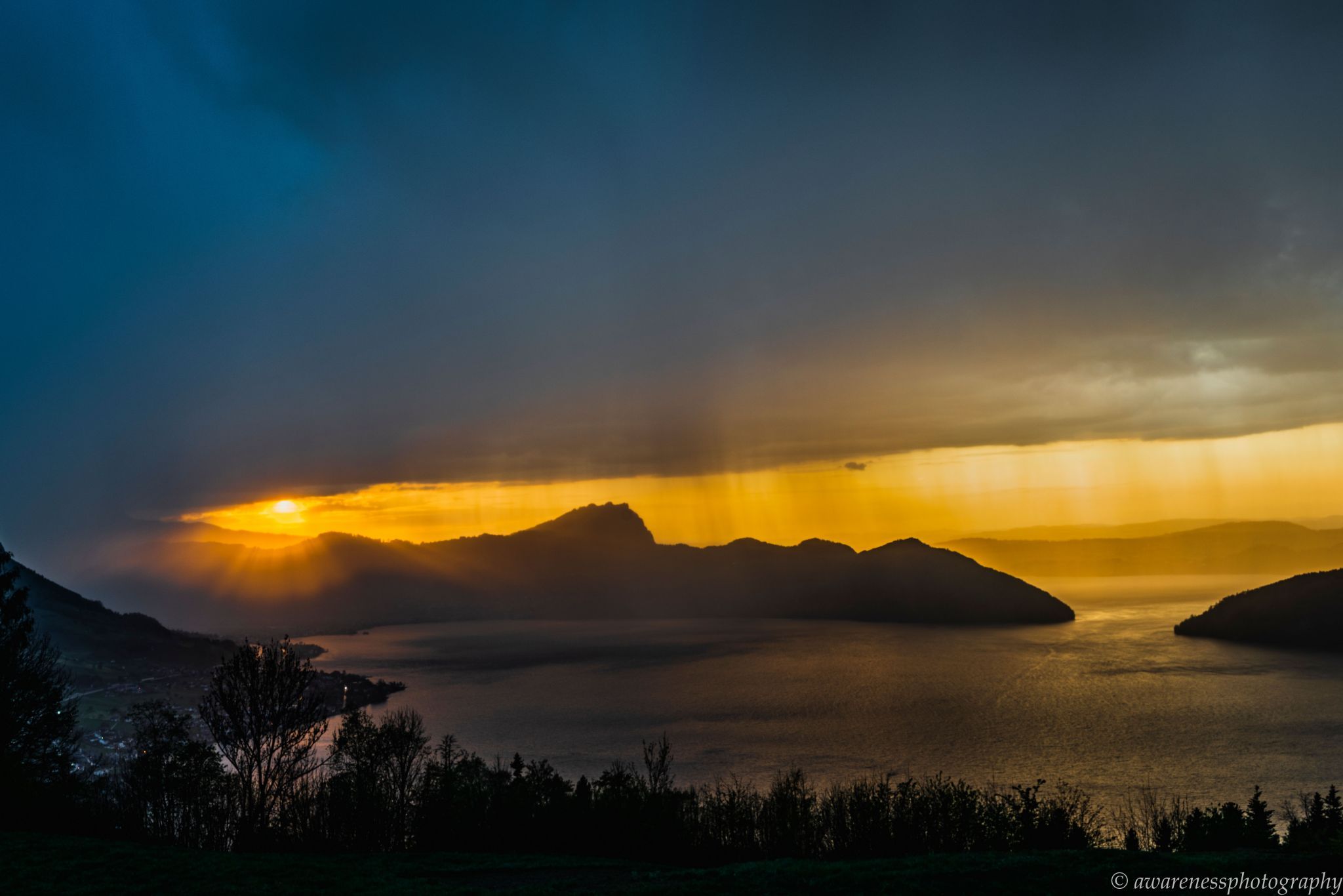 Storm over Lake Lucerne, Switzerland