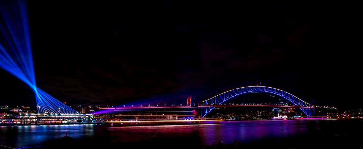 Sydney Harbour Bridge Vivid festival