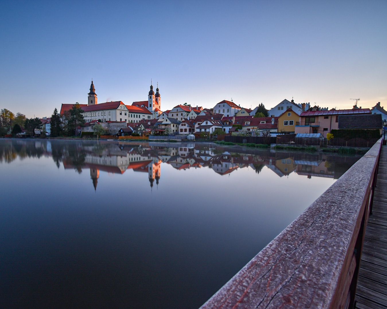 Telč Townscape from the Bridge, Czech Republic