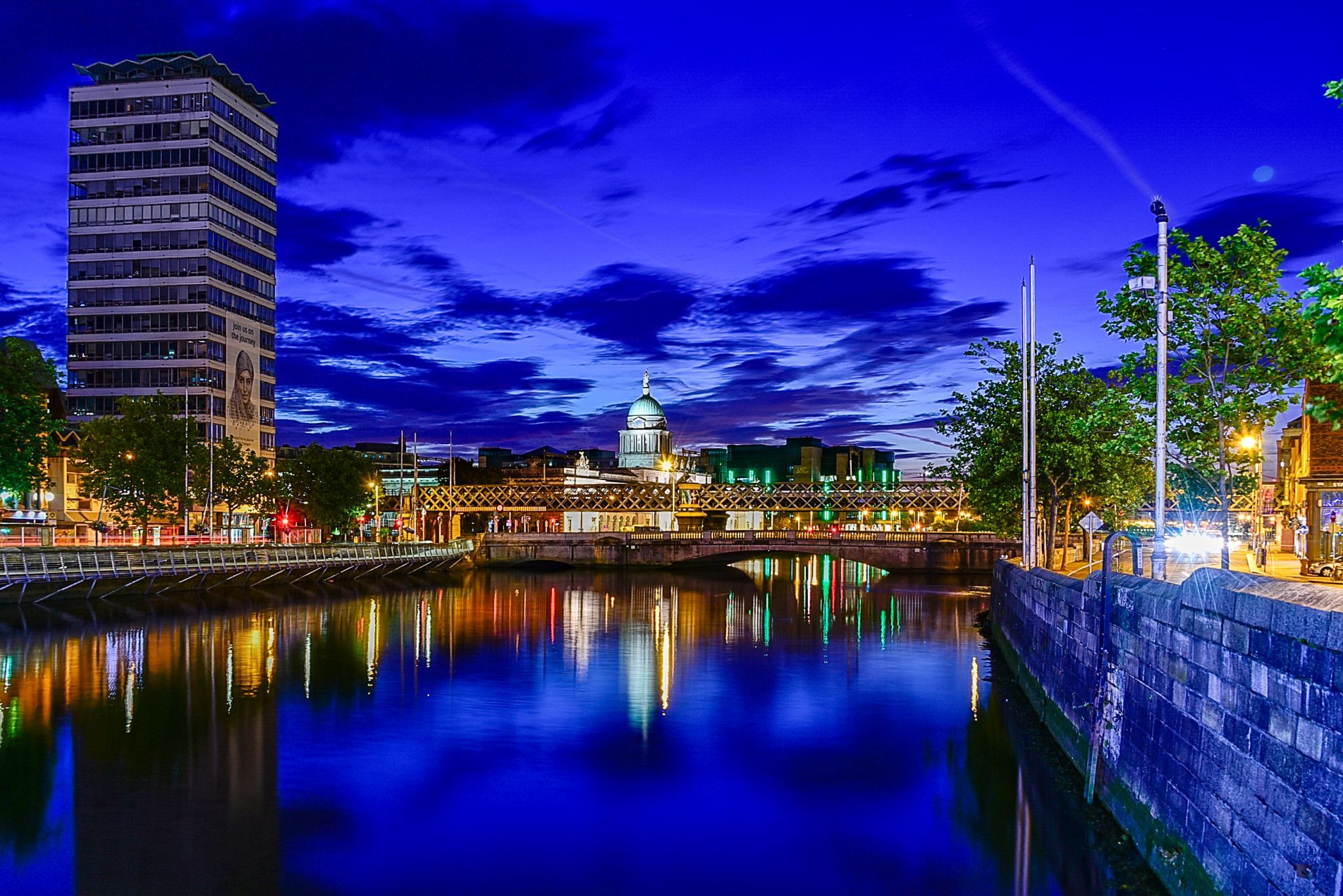 The Custom House from Rosie Hackett Bridge, Dublin, Ireland