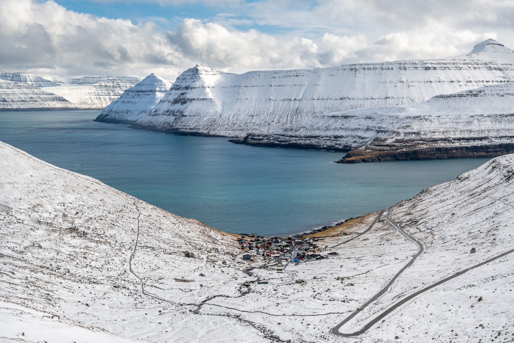 The Funningur panoramicview, Faroe Islands