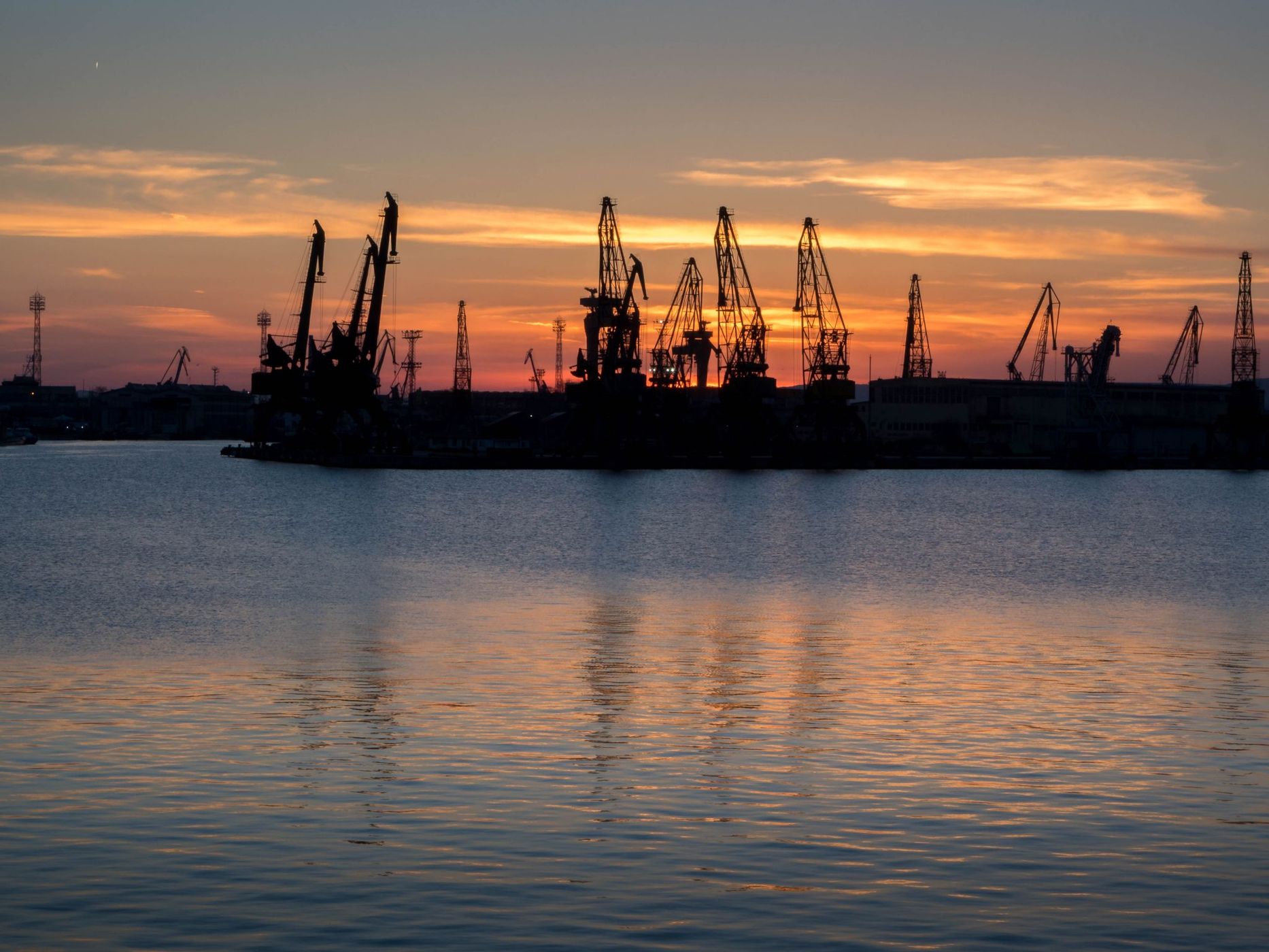 Varna, Varna Bay and harbour, Bulgaria
