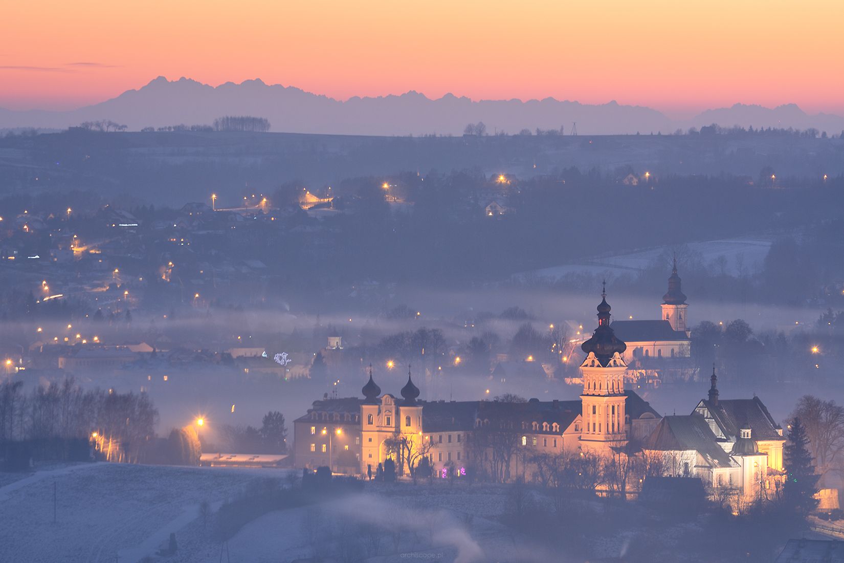View over Tuchów, Poland