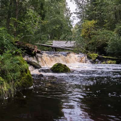 Waterfalls White Bridges in Karelia, Russian Federation