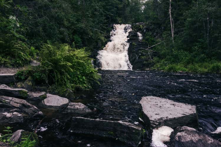 Waterfalls White Bridges in Karelia