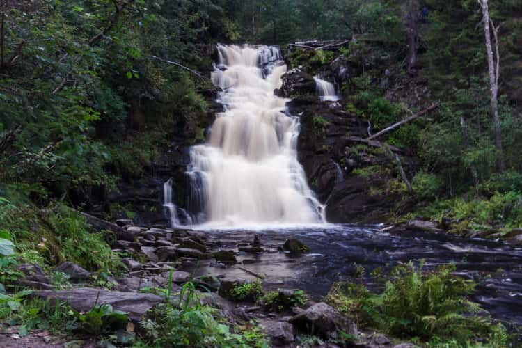 Waterfalls White Bridges in Karelia