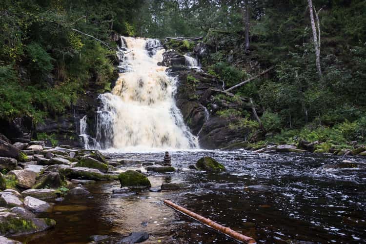 Waterfalls White Bridges in Karelia