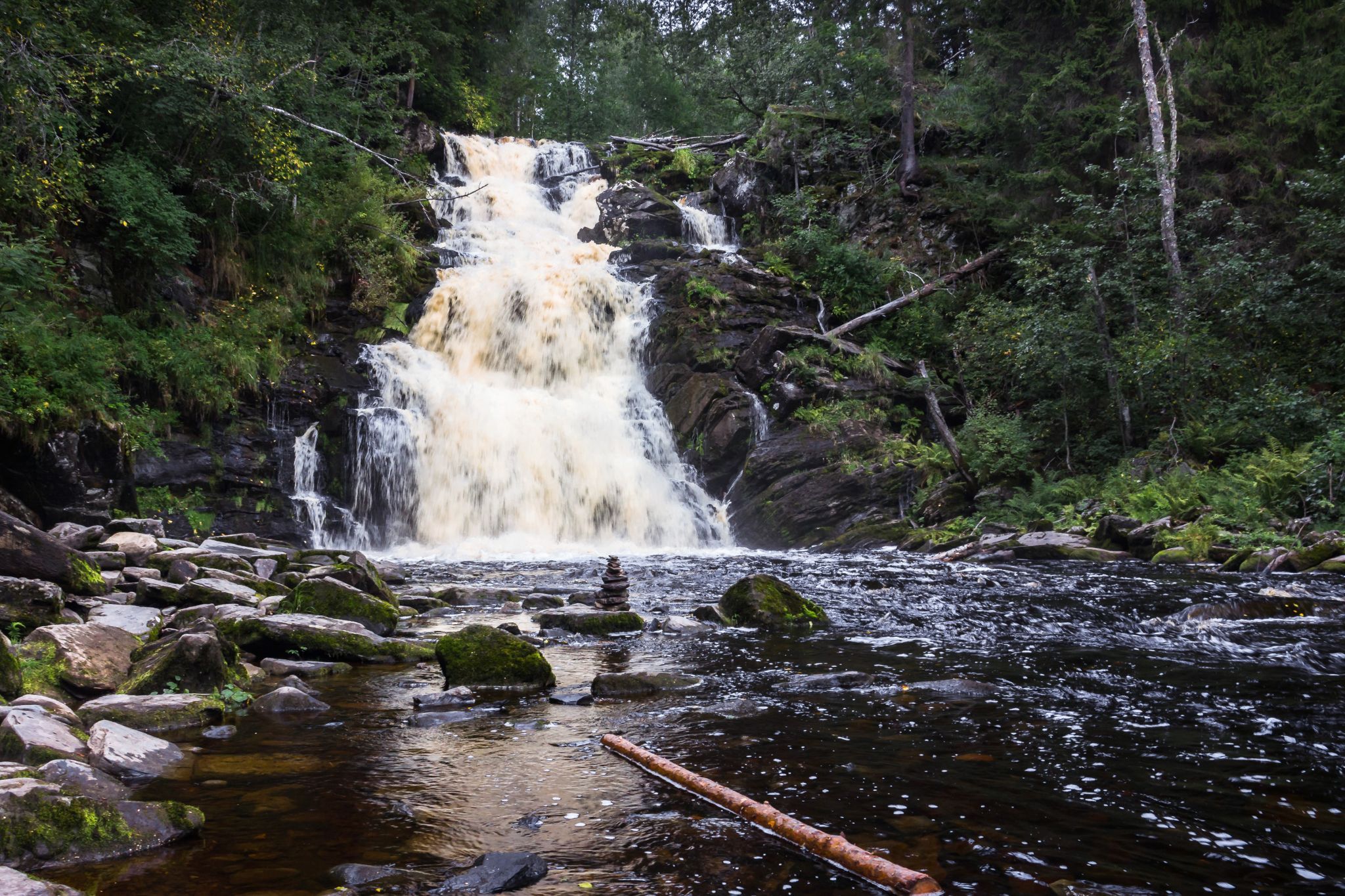 Waterfalls White Bridges in Karelia, Russian Federation