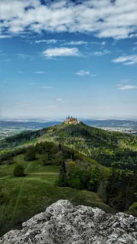 The view on Hohenzollern Castle from Zellerhorn Gipfel