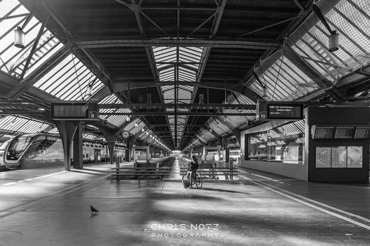 Platform of Zurich Main Station