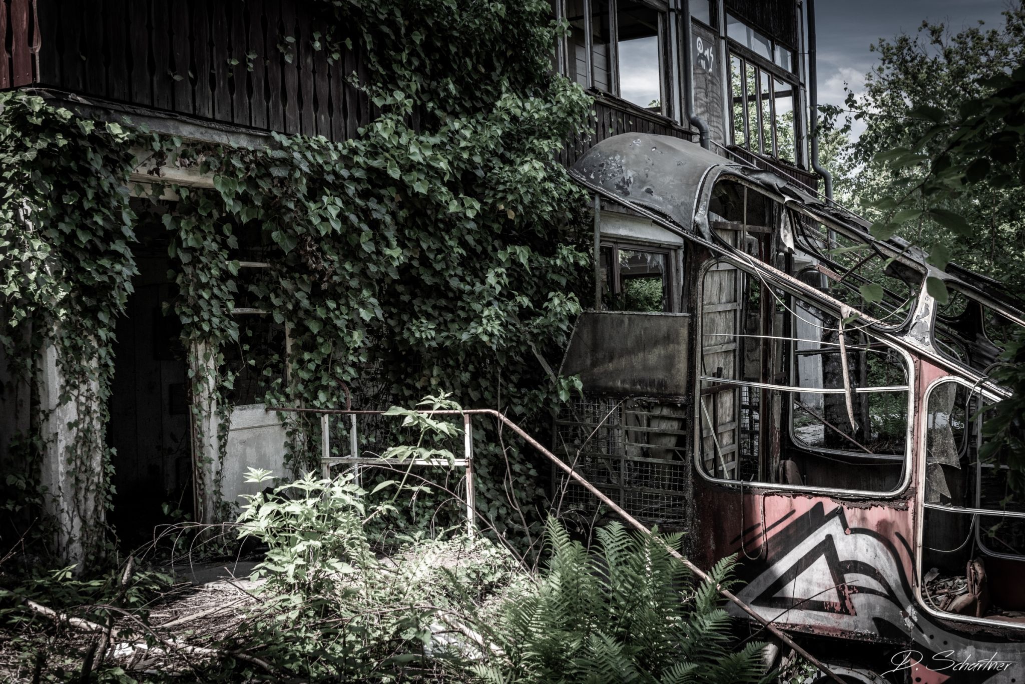Abandoned railway hill station, Germany