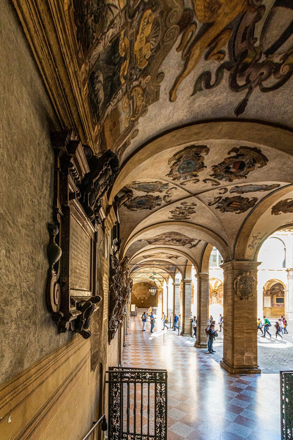 Courtyard of Santa Maria dei Bulgari, Bologna, Italy