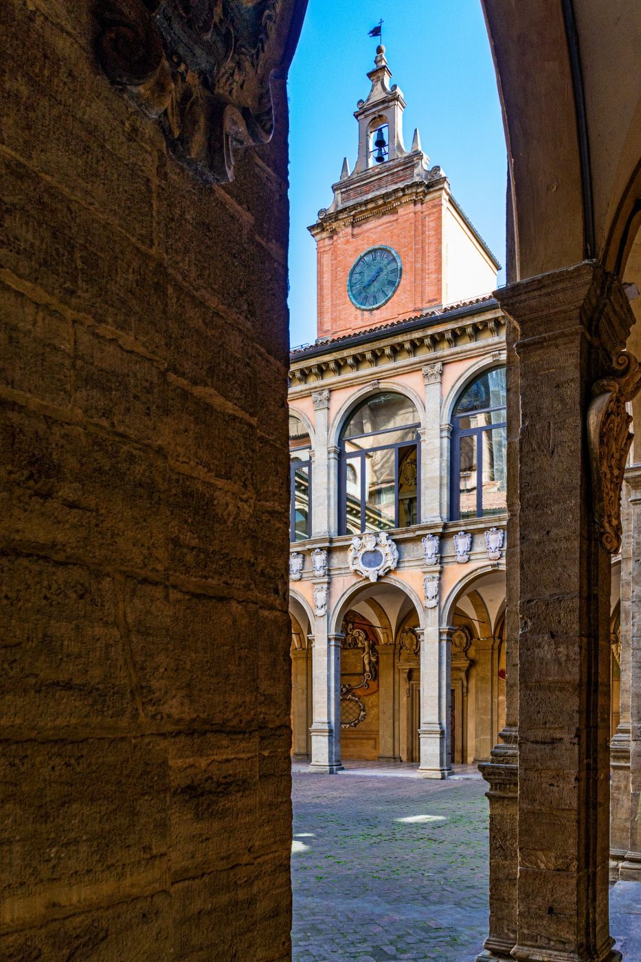 Courtyard of Santa Maria dei Bulgari, Bologna, Italy