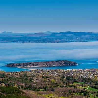 Bar Harbor and Frenchman Bay from Cadillac Mtn, USA