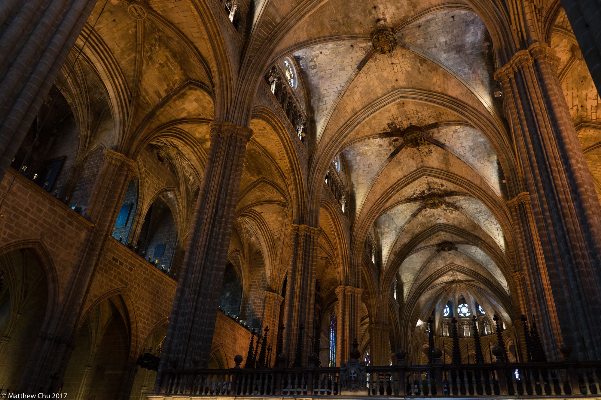 Inside Barcelona Cathedral, Spain