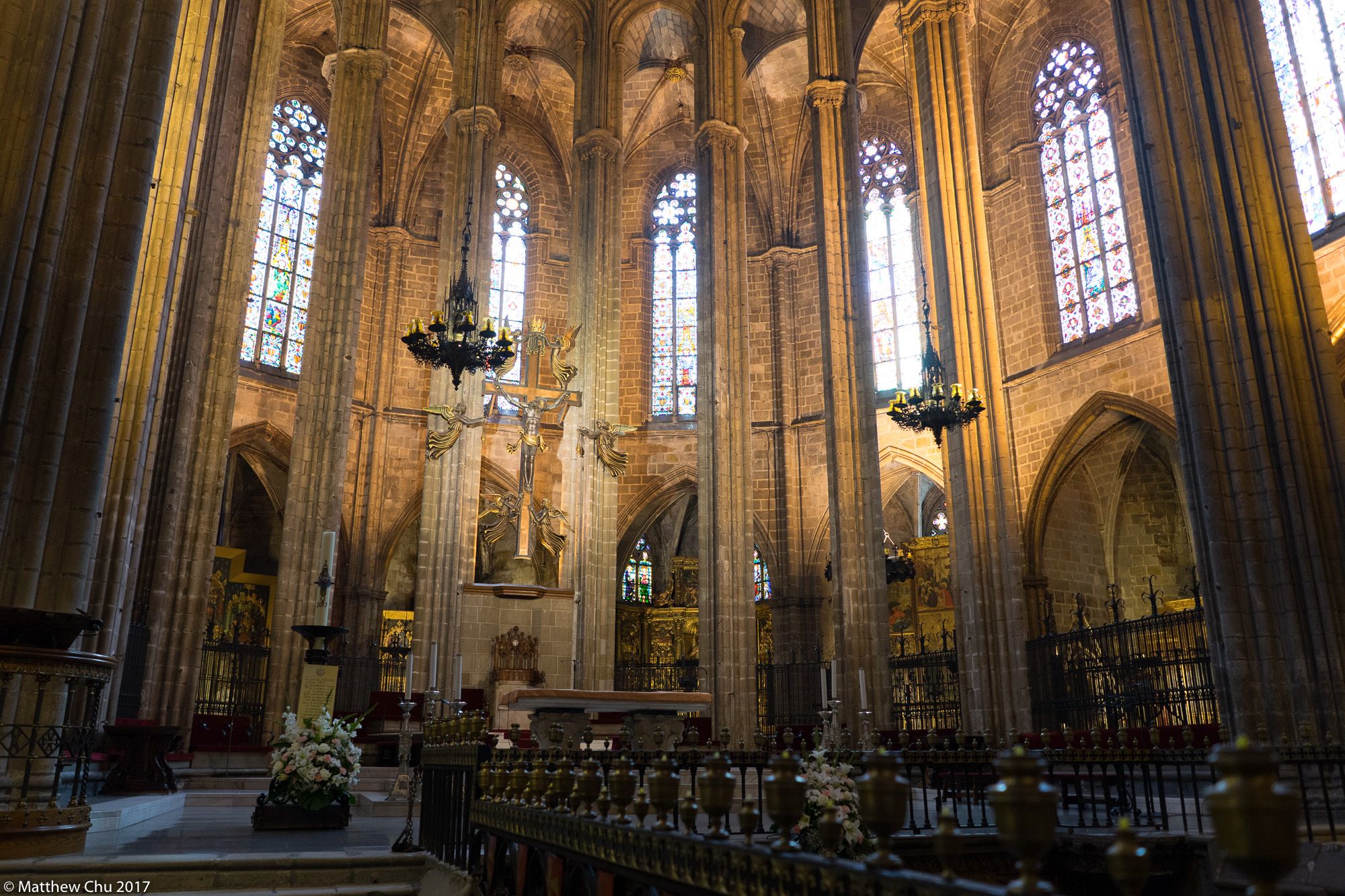 Inside Barcelona Cathedral, Spain