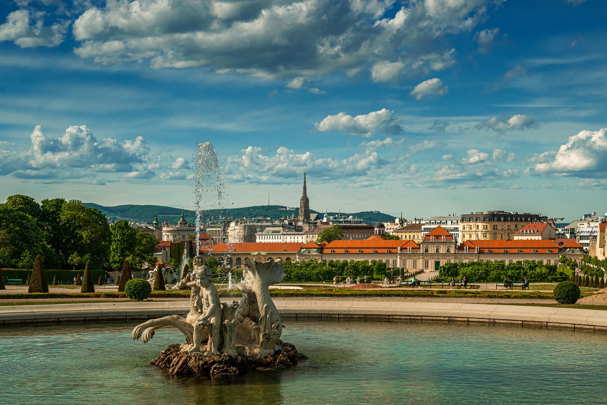 Garden of Palace Belvedere, Vienna, Austria