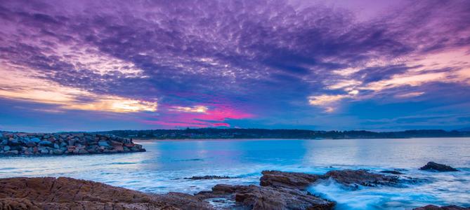 Bermagui Breakwater, New South Wales sunset