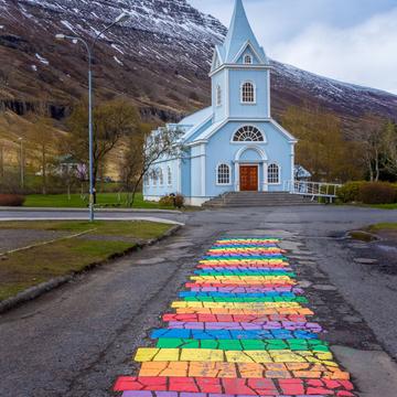 Blue Church at Seydisfjordur, Iceland