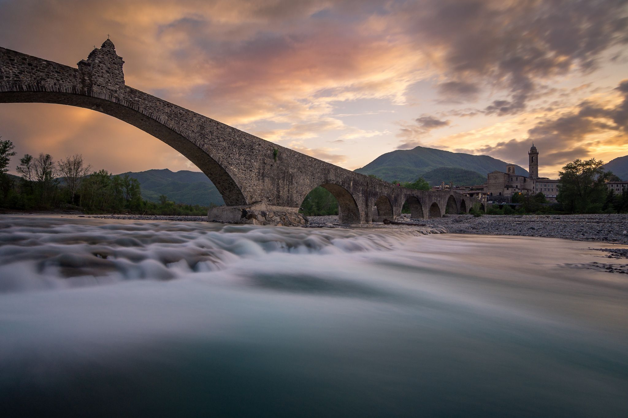 Bobbio the Devil's Bridge, Italy