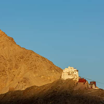 Burgruine und Blick auf Leh, India