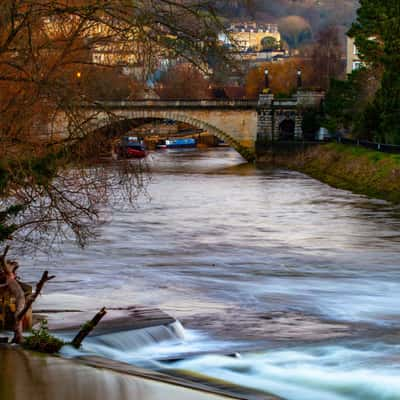 Cleveland Bridge, Avon River, Bath, England, United Kingdom