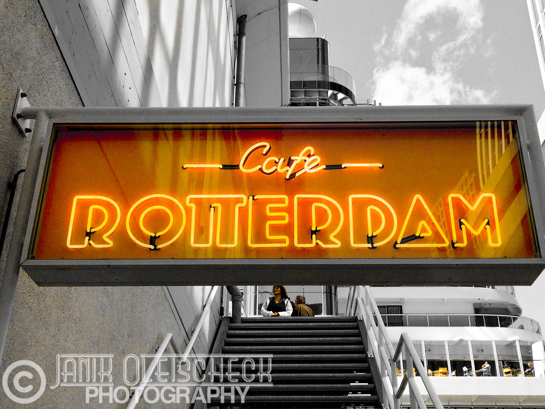 Coffeehouse sign in Rotterdam, Netherlands
