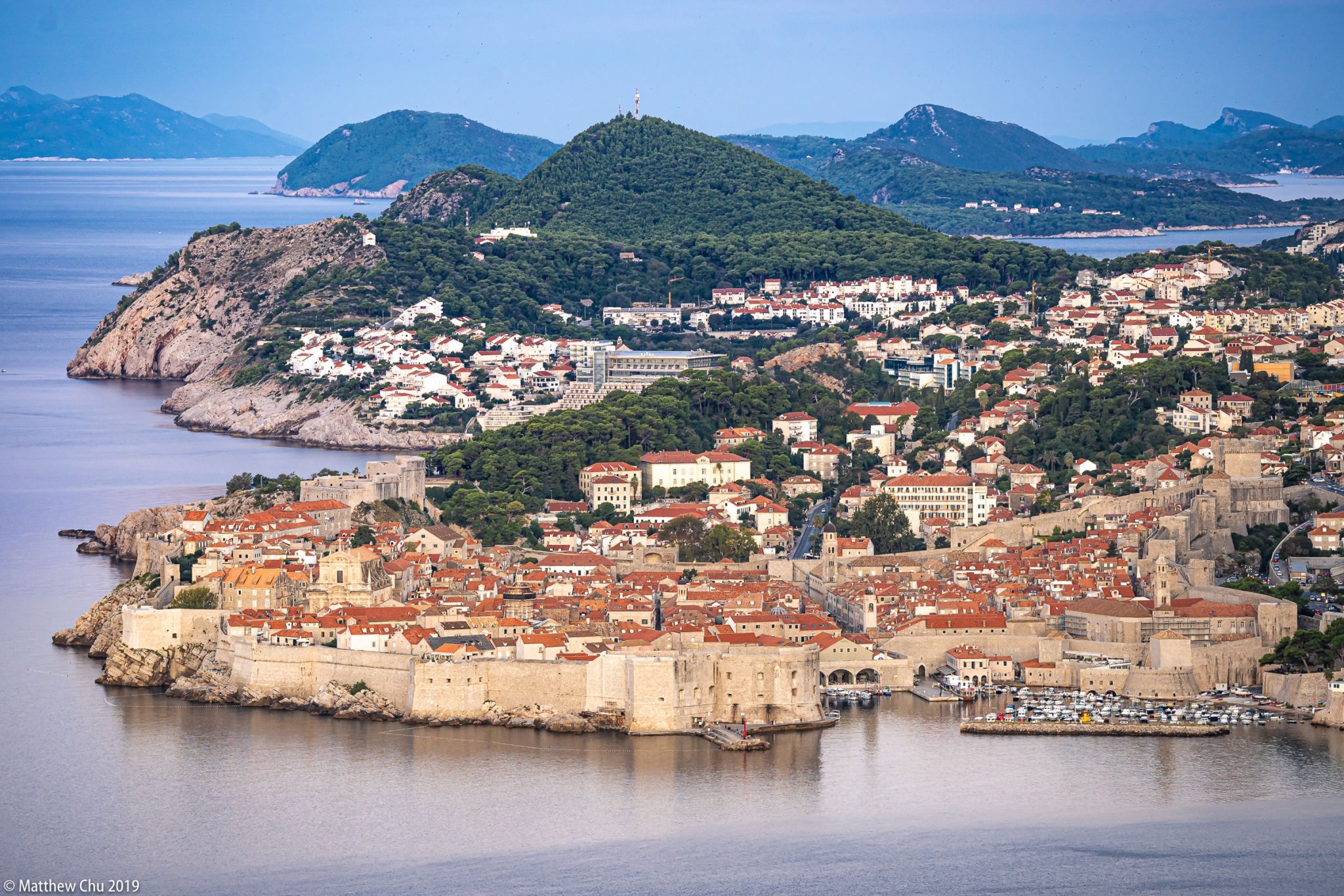 Dubrovnik Old Town from a distance, Croatia