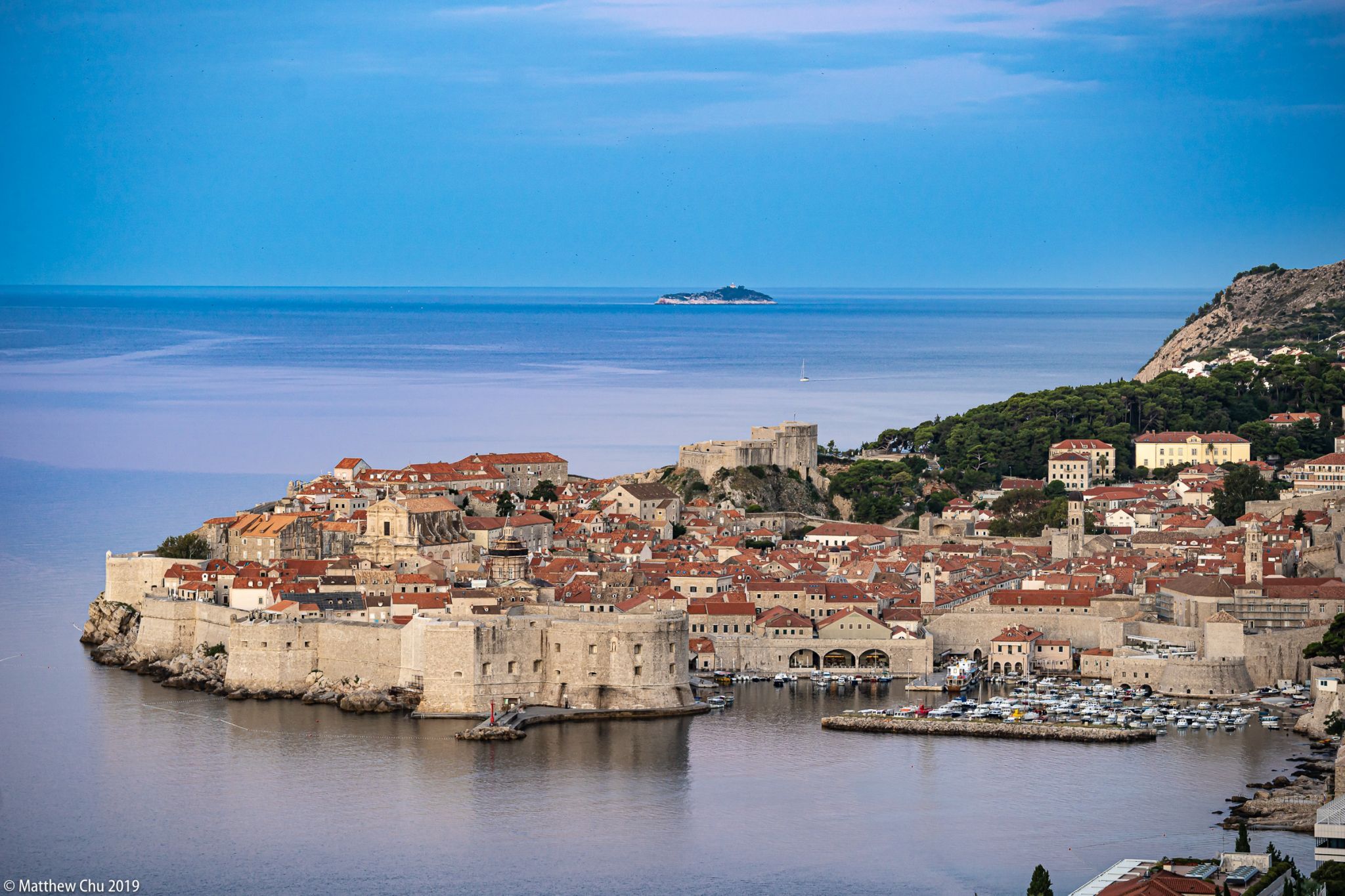 Dubrovnik Old Town from a distance, Croatia