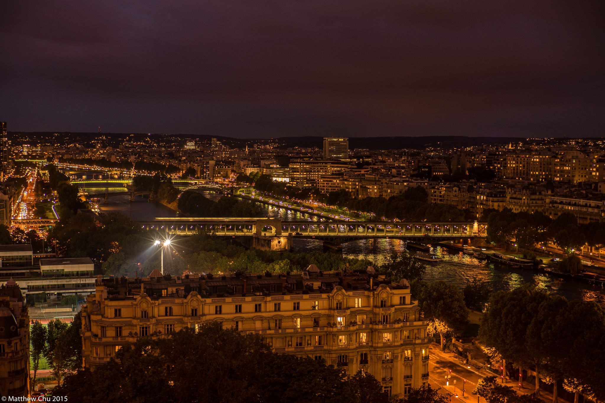 Paris City view from Eiffel tower, France