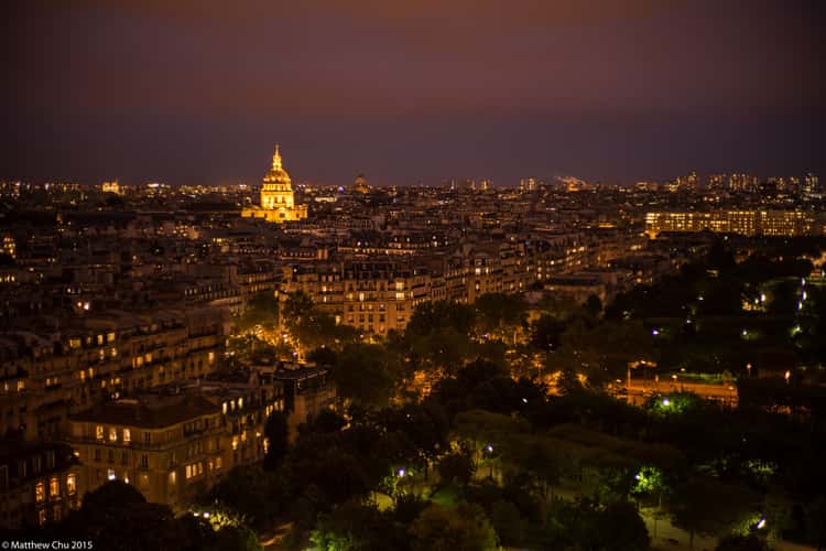 Paris City view from Eiffel tower