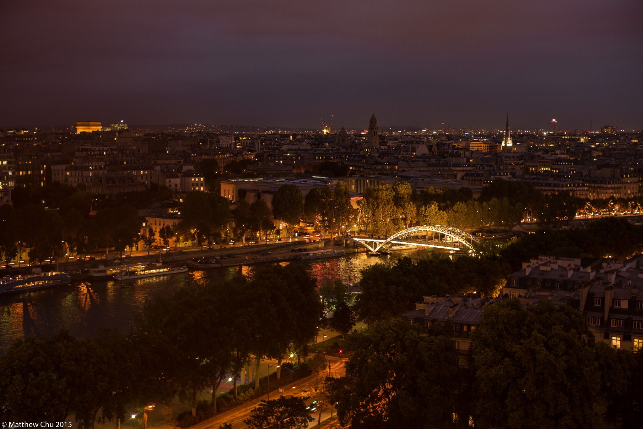 Paris City view from Eiffel tower, France