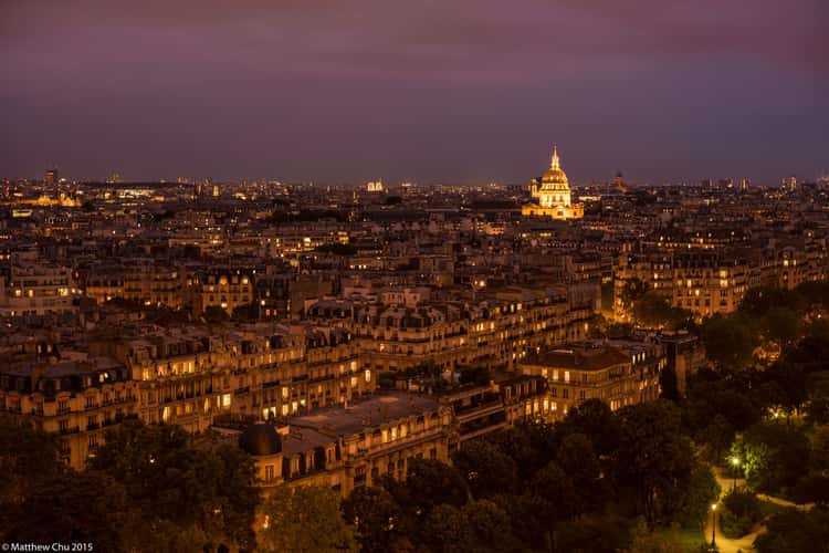 Paris City view from Eiffel tower