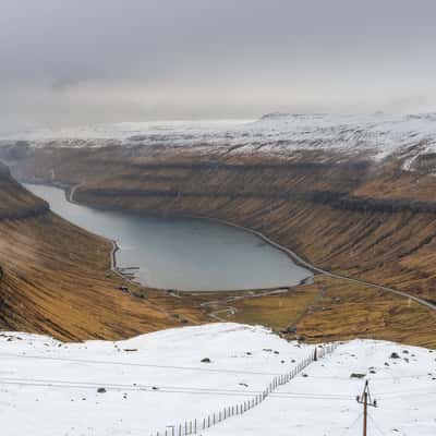 Faroe Island, panoramic view from road N.10, Faroe Islands
