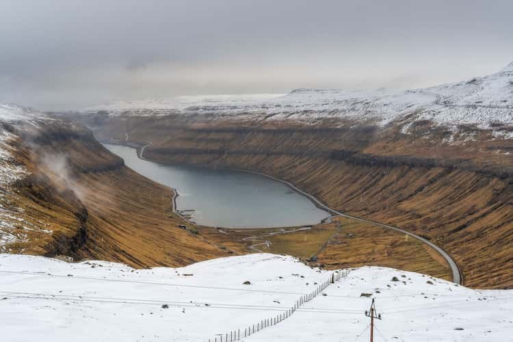 Faroe Island, panoramic view from road N.10