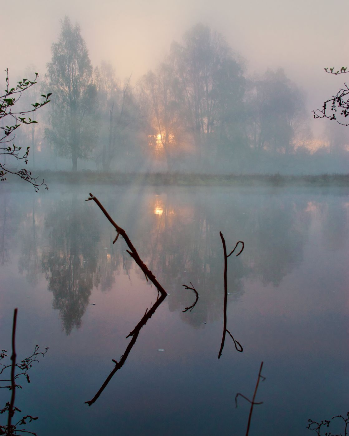 Fog over the river, Broby, Sweden