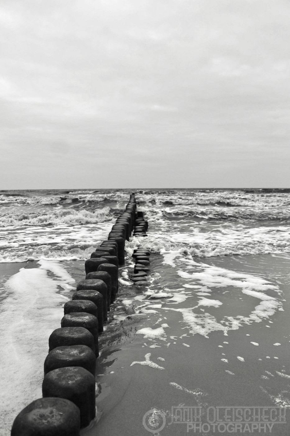 Groyne in the Baltic Sea, Koserow, Germany