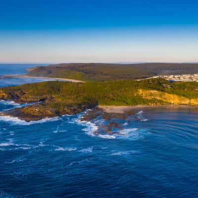 Catherine Hill Bay jetty & Town looking south, Australia