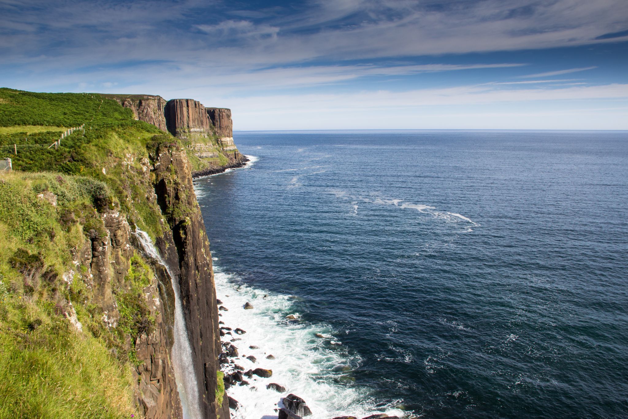 Kilt rock on Skye, United Kingdom