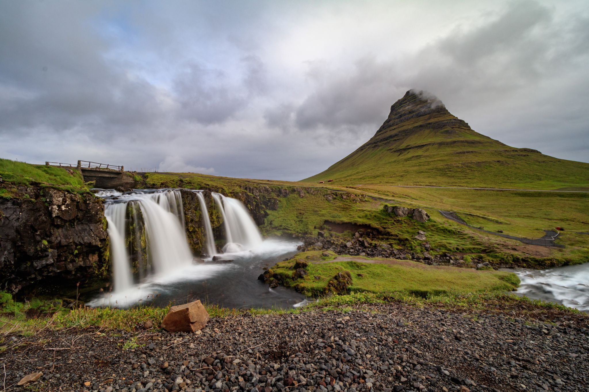 Kirkjufell Waterfall with Kirkjufell, Iceland