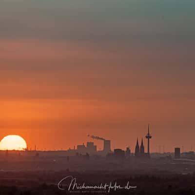 Skyline of Cologne at Sunset, Germany