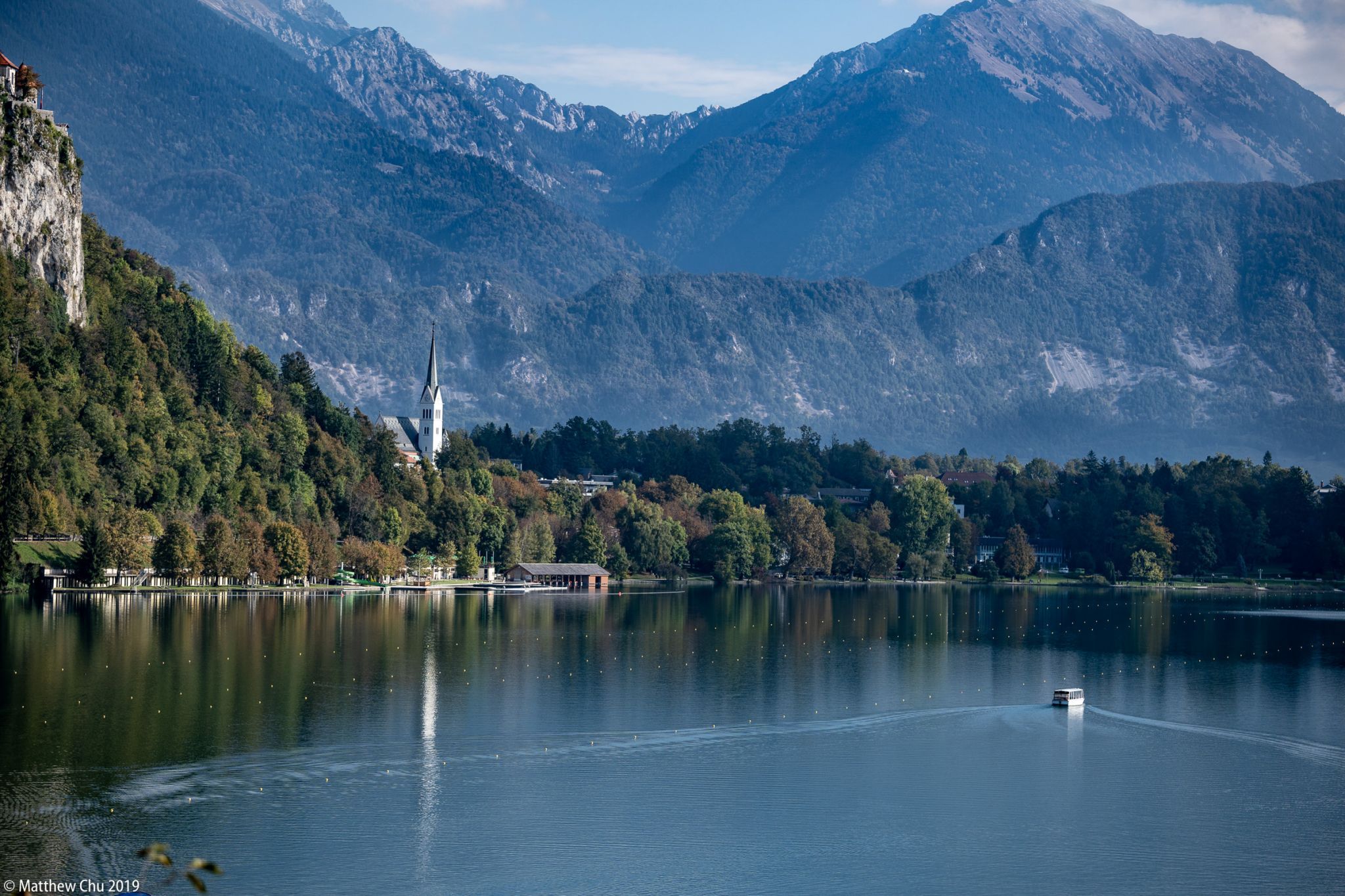 Lake Bled - Wooden Jetty - Rock covered with coins, Slovenia