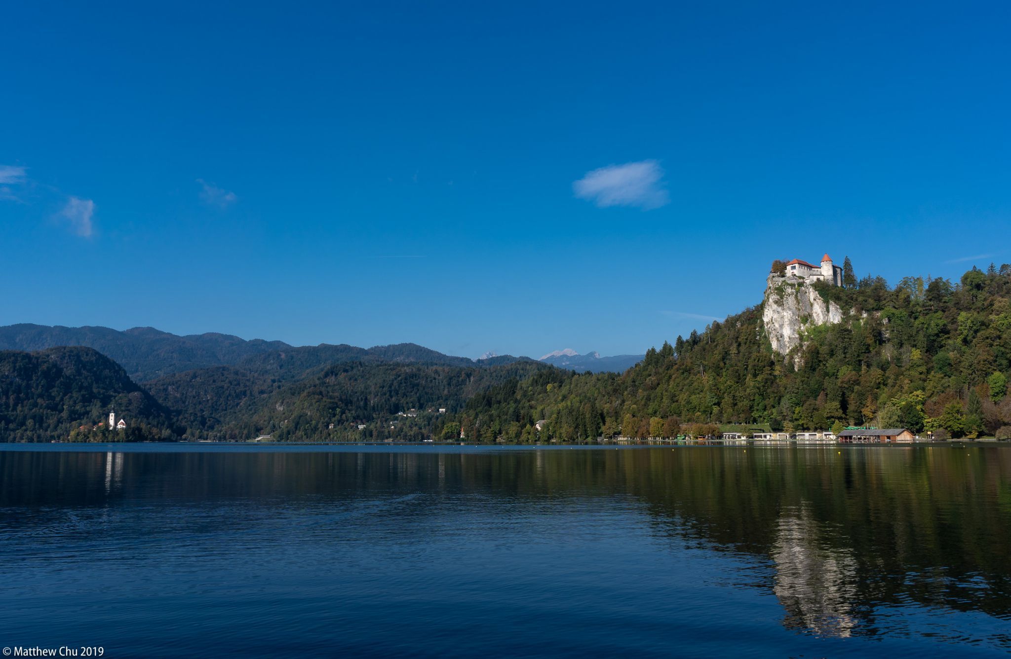 Lake Bled: boats and castle, Slovenia
