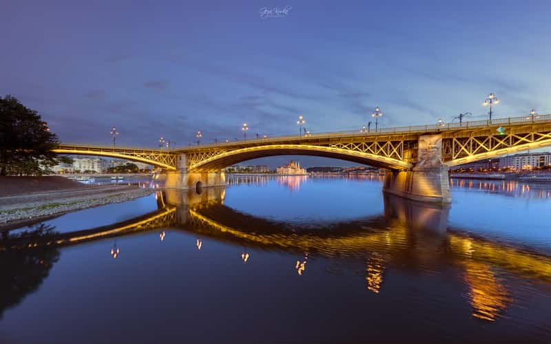 Margaret Bridge from above, Budapest