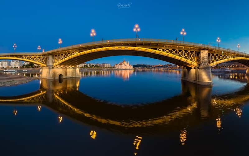 Margaret Bridge from above, Budapest