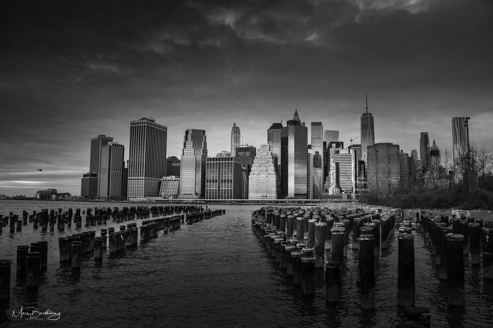 New York City Skyline from Pier 1, Brooklyn, USA
